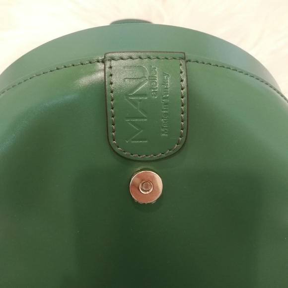 Jade green demi top handle leather handbag - Picture 3 of 7